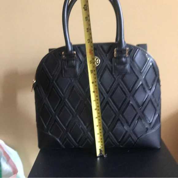 tory burch robinson patchwork dome satchel - Picture 7 of 11